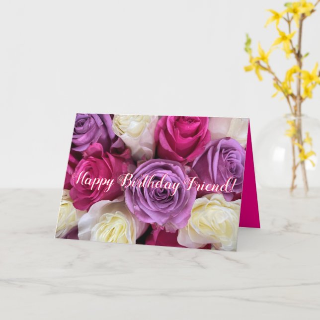 Modern Floral Happy Birthday Card Karte (Gelbe Blume)