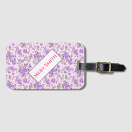 Modern floral Ihr Name Gepäckanhänger