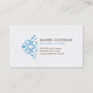 Modern Floral MOMOMY Card / Personal Calling Card Telefonnummerkarte