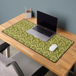 Modern Floral Pattern: White Umbel Flowers Schreibtischunterlage