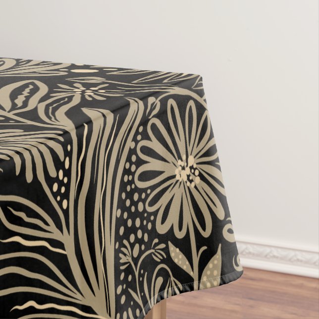 Modern | FLORAR | Beige auf schwarz Tischdecke (Beispiel)