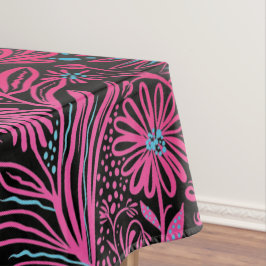 Modern | FLORAR | Rosa auf schwarz Tischdecke