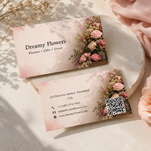 Modern Flower Company Rosa Farbe Visitenkarte