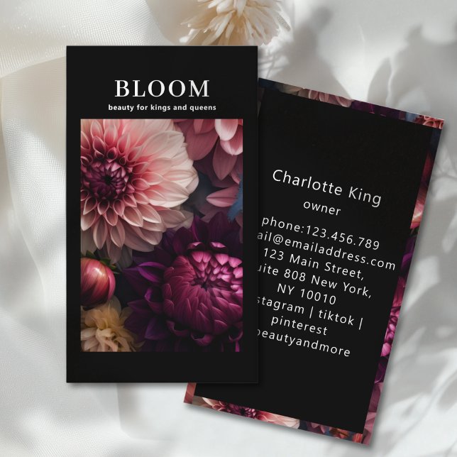 Modern Flower Salon Visitenkarte (Modern Flower Business Card)