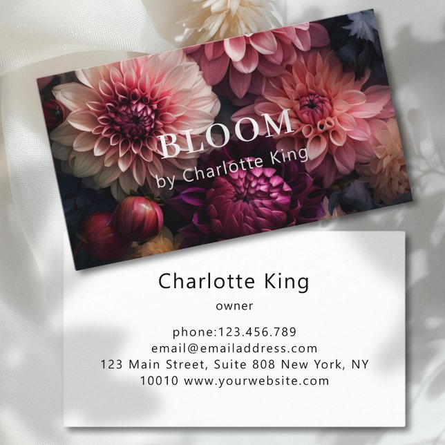Modern Flower  Visitenkarte (Modern Flower Business Card)