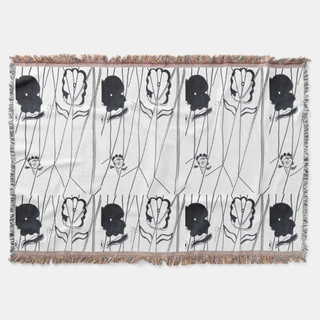 Modern flowers collection Throw Blanket Decke (Vorderseite)