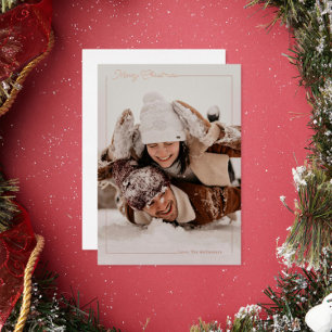 Modern Foil 1 Foto Weihnachtskarte Folien Feiertagskarte