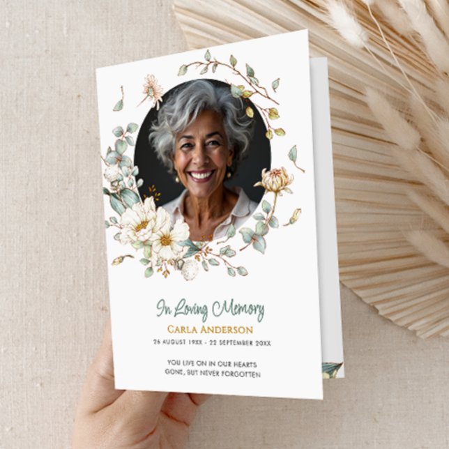 Modern Folded 4-Page 3-Photo Celebration of Life P Programm (Von Creator hochgeladen)