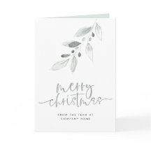 Modern Foliage Company Logo-Skript Frohe Weihnacht