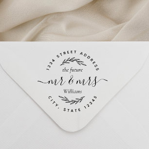 Modern Foliage Future Mr. Wedding Ansprache Permastempel