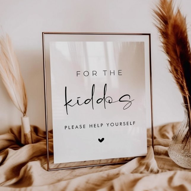 Modern For the Kiddos Wedding Kids Table Sign Poster (Von Creator hochgeladen)