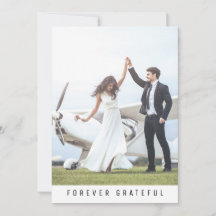 Modern Forever Grateful 2 Foto Hochzeit