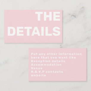 Modern formatierte Typenschilder Begleitkarte