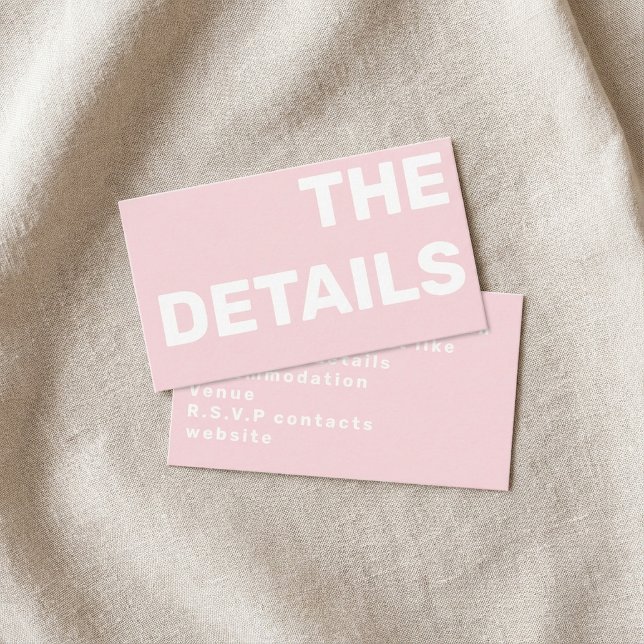 Modern formatierte Typenschilder Begleitkarte (Modern typography details enclosure card.)