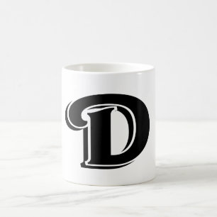 Modern formatierter Letter D Simple Monogram Kaffeetasse