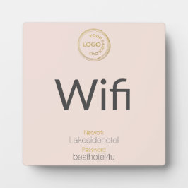 Modern formatiertes Logo Blush Wifi-Netzwerkkennwo Fotoplatte