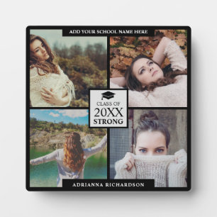 Modern Foto Collage Class of 2025 Strong Keepake Fotoplatte