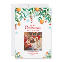 Modern Foto Collage Frohe Weihnachtskarte