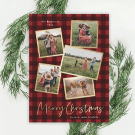 Modern Foto Collage Gold Frohe Weihnachten