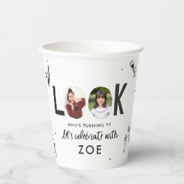 Modern Foto Collage Spaß HandGezeichnet Geburtstag Pappbecher