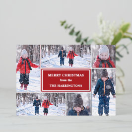 Modern Foto Collage Weihnachten Folien Feiertagskarte
