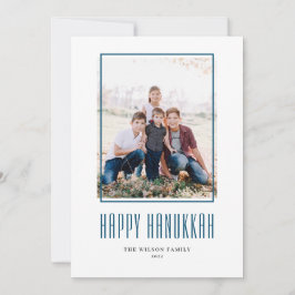 Modern Foto Frame Happy Hanukkah Feiertagskarte