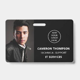 Modern Foto ID Staff Name Job Title Business Logo Ausweis