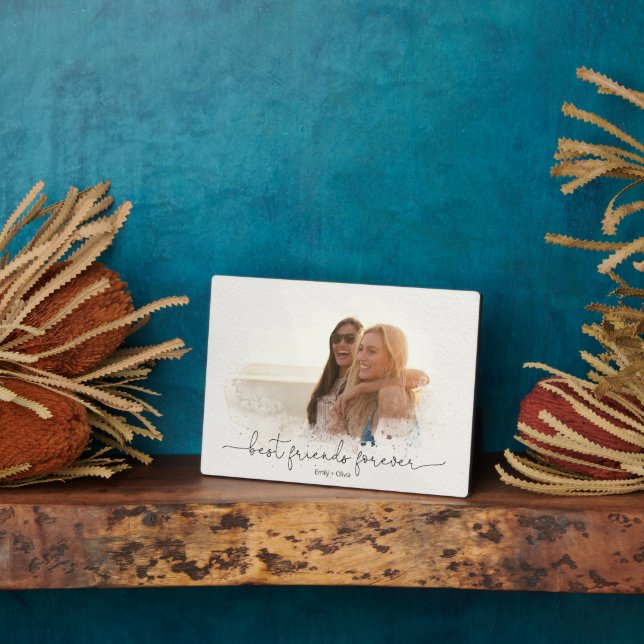 Modern Foto Mask Best Friends Forever Quote Fotoplatte (Seite)