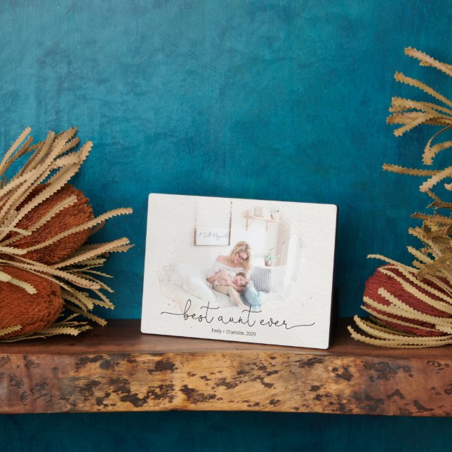 Modern Foto Maske Best Aunt Skript Zitat Fotoplatte (Seite)