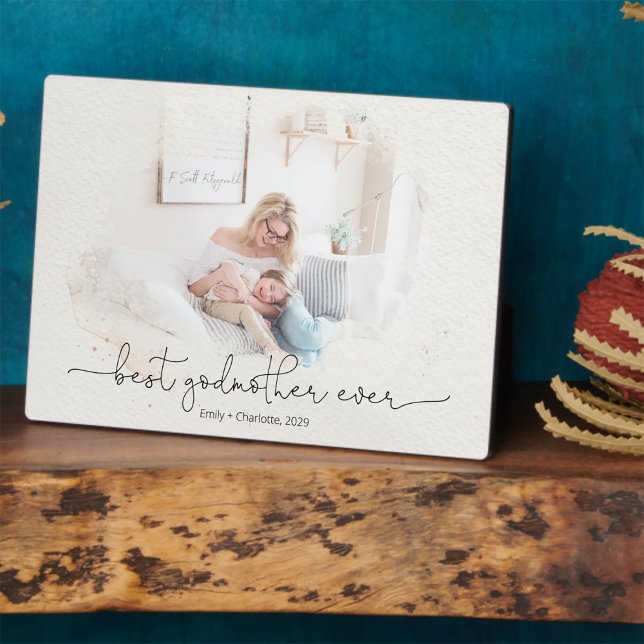 Modern Foto Maske Best Godmutter je Skript-Zitat Fotoplatte (Von Creator hochgeladen)