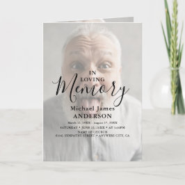 Modern Foto Overlay Beileid Beerdigung Programm