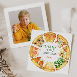 Modern Foto Pizza Birthday Party Dankeskarte<br><div class="desc">Werfen Sie ein Pizza-Party! Unser moderner Geburtstag Dankeschön-Karten bieten Aquarellbilder von köstlichen Pizzaslicen,  überragt mit einer Reihe von Mundtränken und einem Foto aus dem Party auf der Kartenrückseite. Außerdem gibt es ein stilvolles Dankeschön-Message-Template. Ideal für eine Pizza,  die Party macht,  dass die Kinder absolut Liebe!</div>