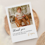 Modern Foto Script Birthday Dankeskarte<br><div class="desc">Modernes Foto Script Geburtstag Danke Karte</div>