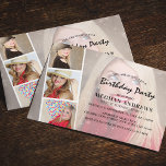 Modern Foto Strip Collage Geburtstagsparty Einladung<br><div class="desc">Diese Einladung zum Geburtstag macht Spaß und ist für Sie einzigartig. Sie beinhaltet einen Foto-Collage Strip auf einem großen verblassten Foto und eine moderne Geburtstagsschablone,  die leicht zu personalisieren ist.</div>