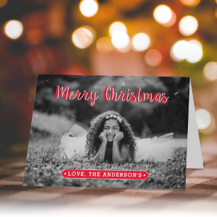 Modern Foto Weihnachtskarte Feiertagskarte