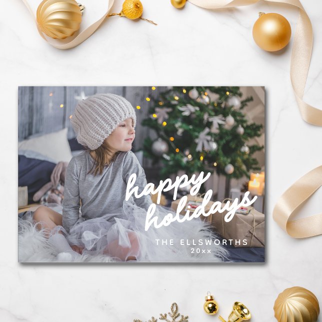 Modern Foto White Script Text Overlay Weihnachten (Von Creator hochgeladen)