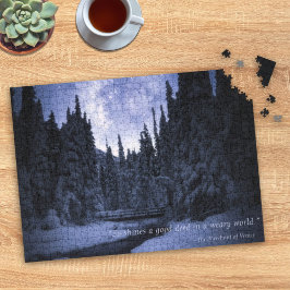 Modern Fotoquotierungen Night Sky Snow Puzzle