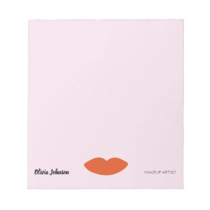 Modern Französisch Chic Red Lips Beautician Minima Notizblock