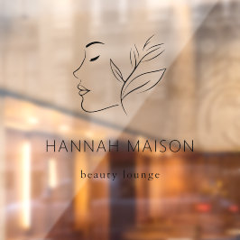 Modern, Frauenlogo, Firmenname Branding Fensteraufkleber