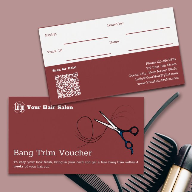 Modern Free Bang Trim Card (Modern Free Bang Trim Voucher Card)