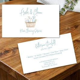 Modern Fresh Custom House Cleaning Services Visitenkarte