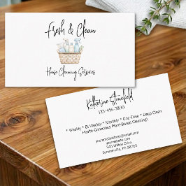 Modern Fresh Custom House Cleaning Services Visitenkarte