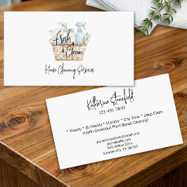 Modern Fresh Personalizable House Cleaning Service Visitenkarte