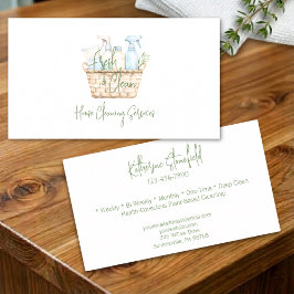 Modern Fresh Personalizable House Cleaning Service Visitenkarte