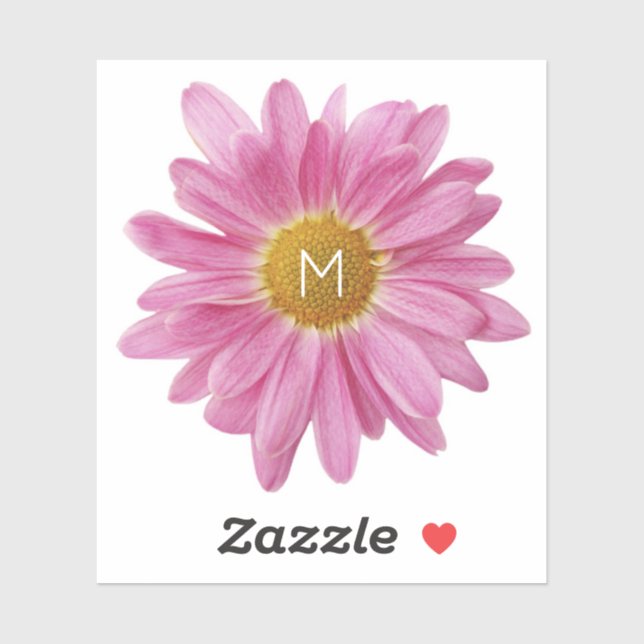 Modern Fresh Pink Daisy Tees Aufkleber (Blatt)