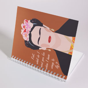 Modern Frida Kahlo Quote Portrait Stilvolle Kunstw Notizbuch