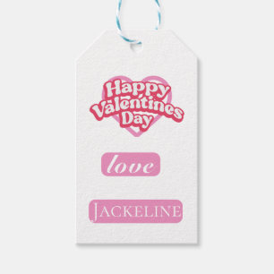 Modern Frohe Valentinstag rote Herz Liebe Geschenkanhänger