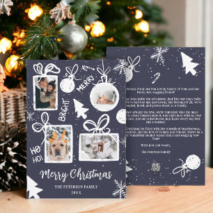 Modern fröhliche Weihnachten präsentiert blauer Sp