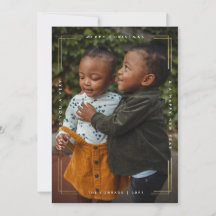 Modern fröhliche Weihnachts-Fotokarte ein Bild