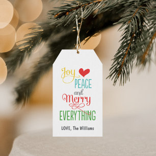 Modern Fröhliches Alles Buntes Feiertag Geschenkanhänger